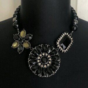 Premier Designs Crochet Black and Yellow Convertible Necklace Brooch PinP